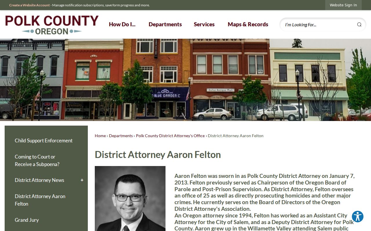 Polk County arrest records and District Attorney filing review