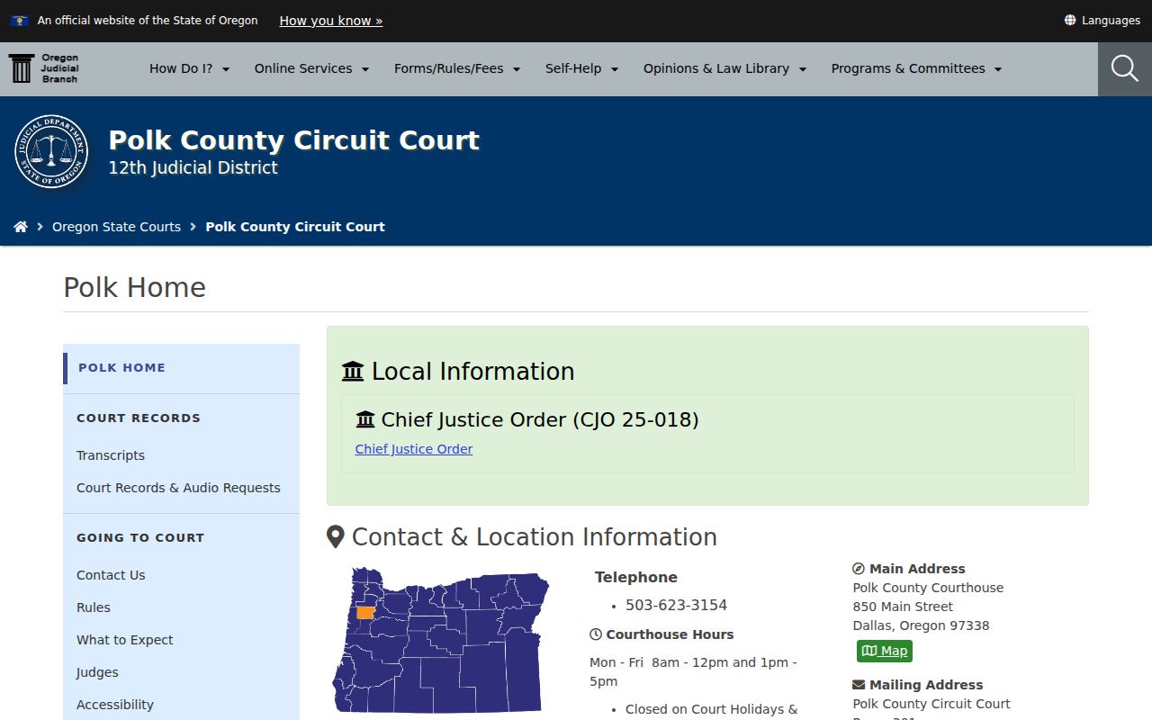 Polk County criminal court cases and Circuit Court information